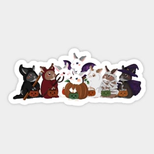 Rabbit Halloween Horizontal Design _ Bunniesmee Halloween Edition Sticker